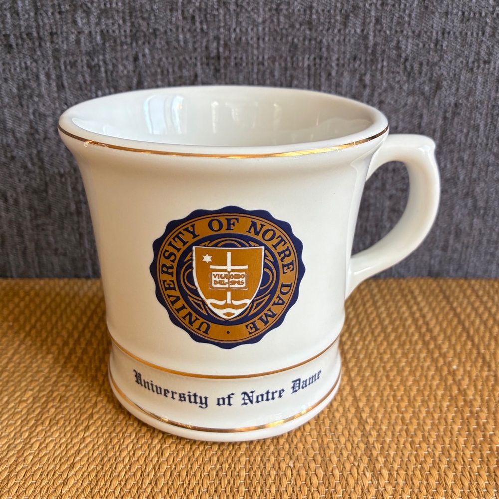 Vintage University of Notre Dame Coffee Mug American Decorators Trenton, NJ 10oz
